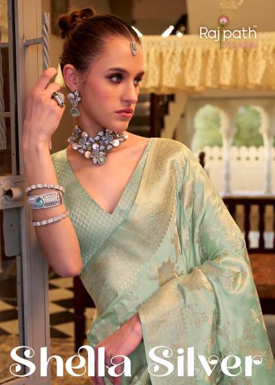 RAJPATH SHELLA SILVER 279 TO 284 DESIGNER SOFT SATIN SILK SAREE WHOLESALER IN INDIA